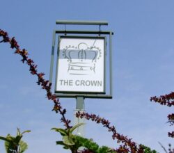 Heated dog-friendly terrace at The Crown, Henlow, Bedfordshire.